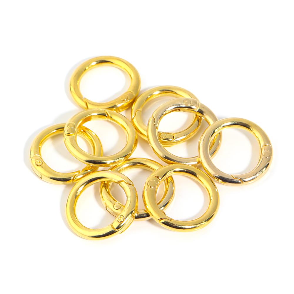 Metal O Ring Spring Clasps Multi Size Openable Round Keychain Bag Clips Hook Dog Chain Buckles Connector DIY Jewelry Making