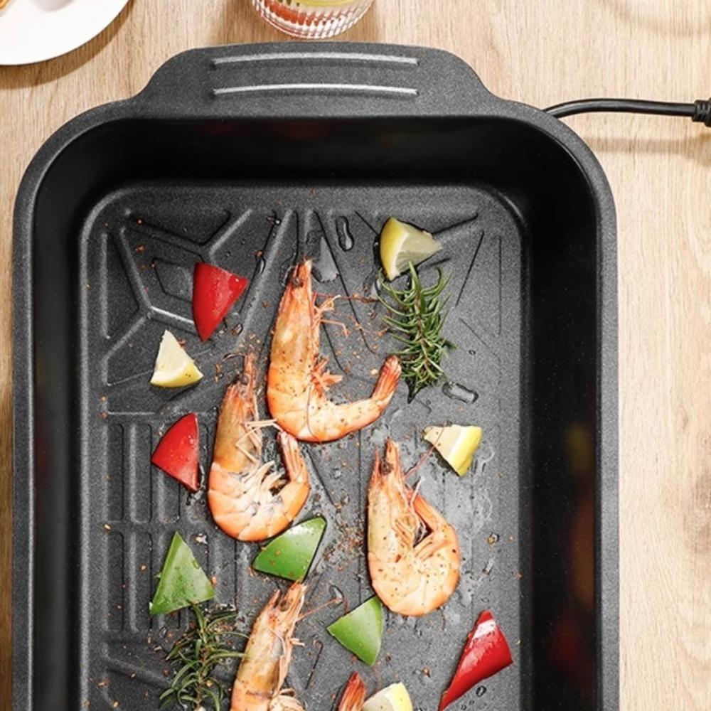 Carbon Steel Grilled Fish Dish Non Stick Pan Rectangular Baking Pan Seafood Tray  Induction Cooker