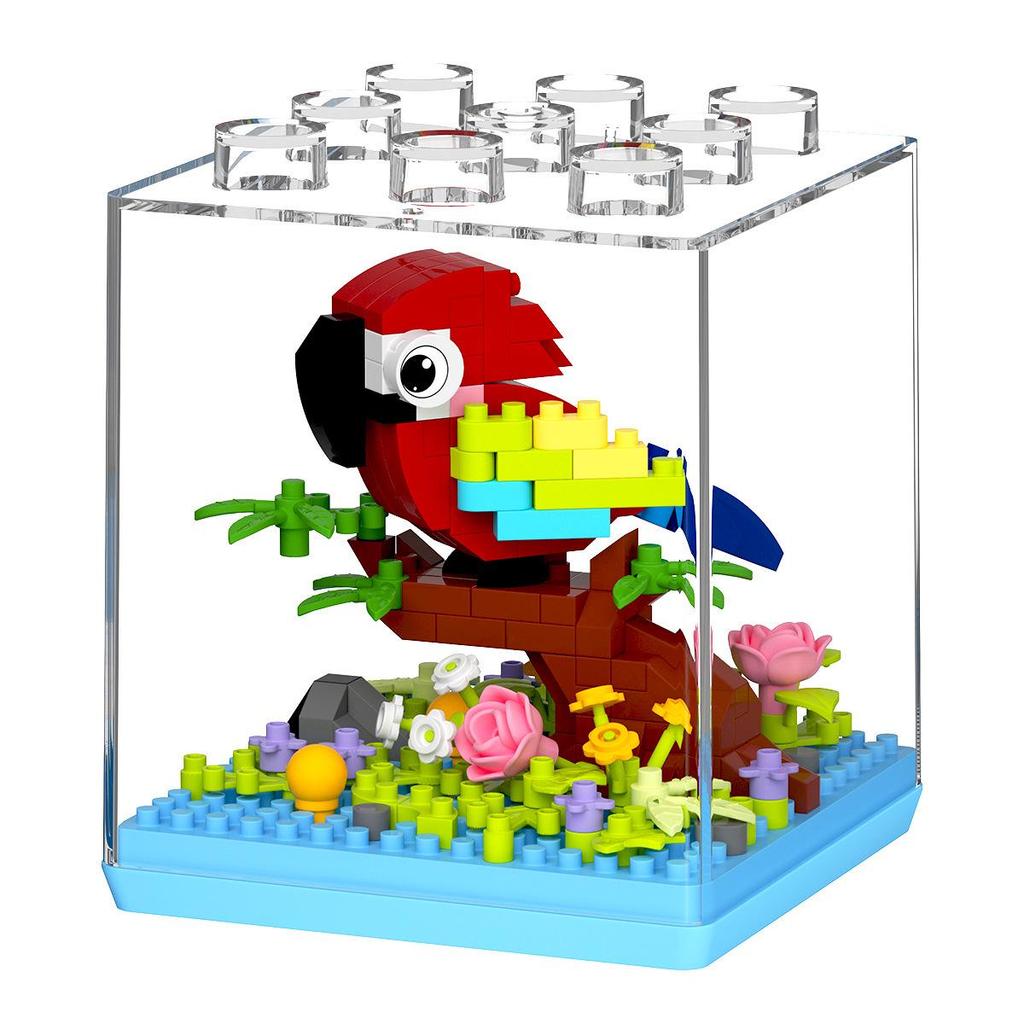 Mekensm Micro-Particle Parrot Model Building Blocks for Kids