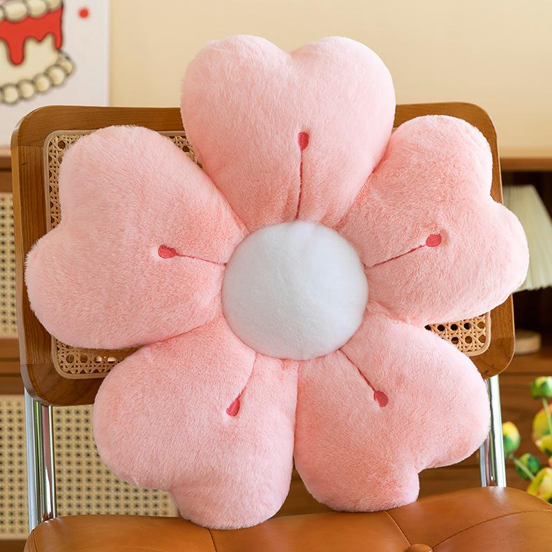 Traffic Style Flower Cushion Pillow Office Cushion Waist Plush Toy Living Room Sofa Petal Daisy Cushion Premium