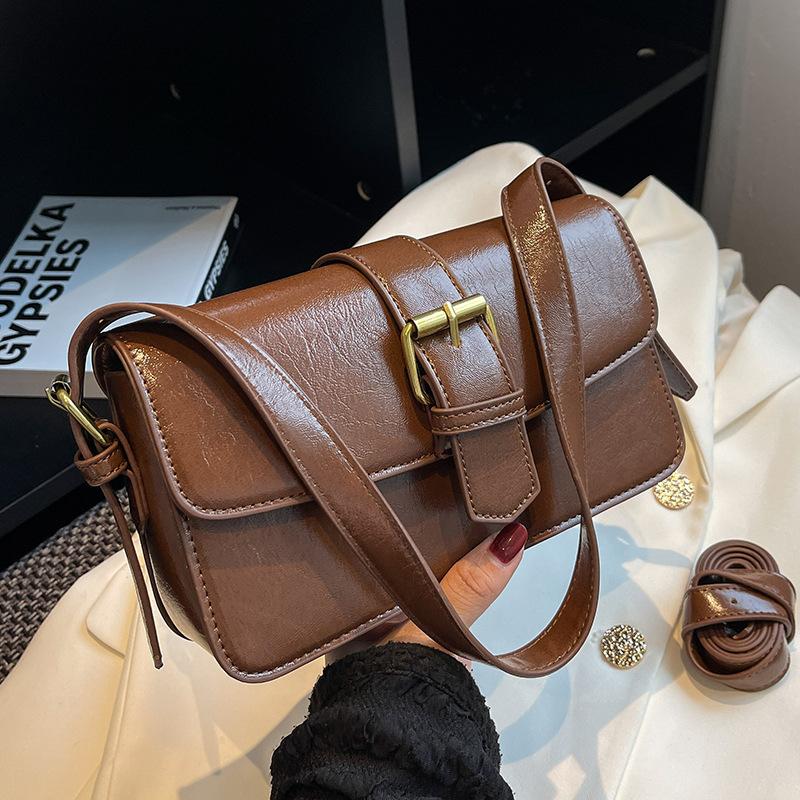 High-end Small Bag Women's 2025 New Fashion Versatile Shoulder Underarm Bag Retro Messenger Small Square Bag