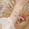 Fuchenweiwan Natural Aquamarine White Crystal Small Bracelet, Women's Natural Genuine Exquisite Niche Crystal Bracelet
