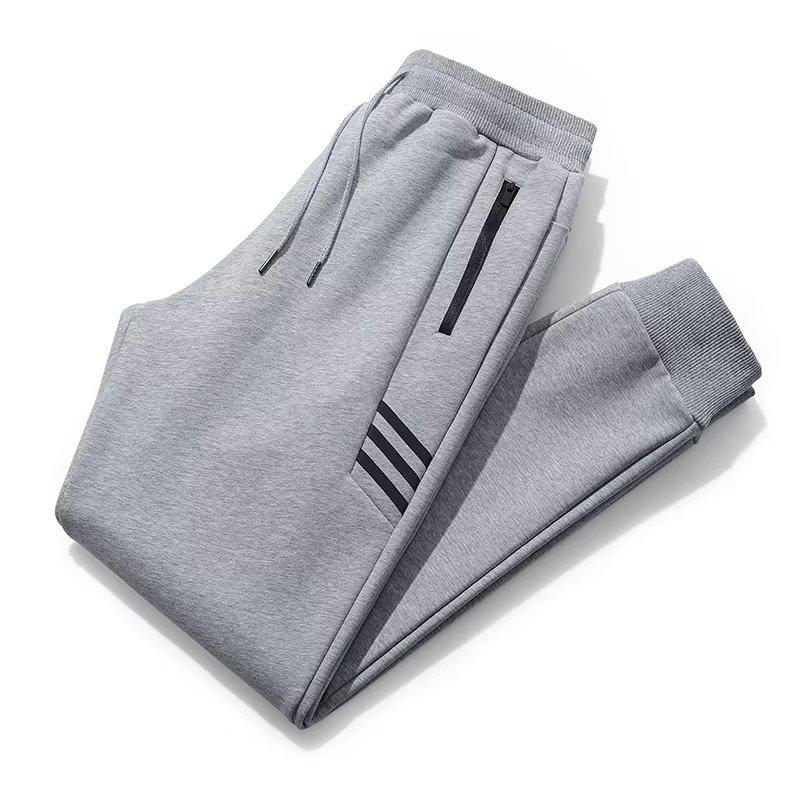 Men's Loose-Fit Cotton Sweatpants - Straight, Lightweight, Summer & Winter Casual Trousers, Available In Large Sizes