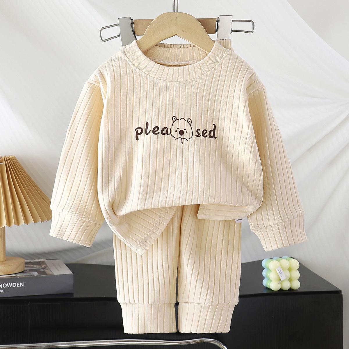 

Детский осенне-зимний комплект для дома: Унисекс Уютное Теплое Нижнее Белье и Брюки для Мальчиков и Девочек 80 cm