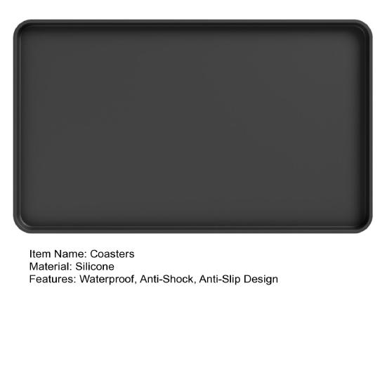 Silicone Coffee Bar Mat Anti-Slip Coaster Heat Resistant Thicken Tray Pad for Espresso Machine Station Multifunctional Kitchen Accessory