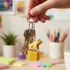 Plastic Croaking Frog Keychain Fingertip Button Electronic Keychain  Children Adult