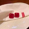 Ankola Red Geometric Earrings: Trendy, High-End Autumn/Winter Style for Women