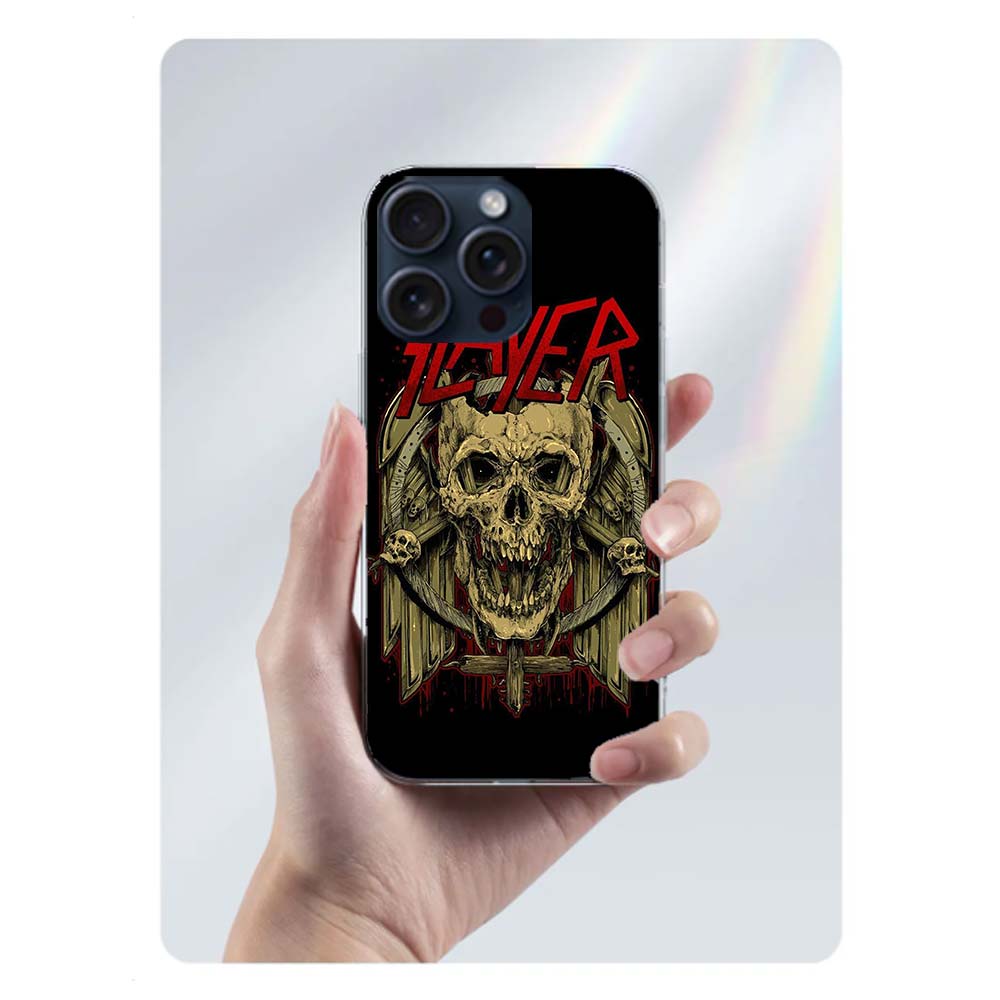 Slayer Heavy Metal Rock Band Capa Phone Case For Iphone 17 Air 16 Pro Max 15 12 Pro 14 Plus 17E 16E 11 13 Mini Cover Cases Funda
