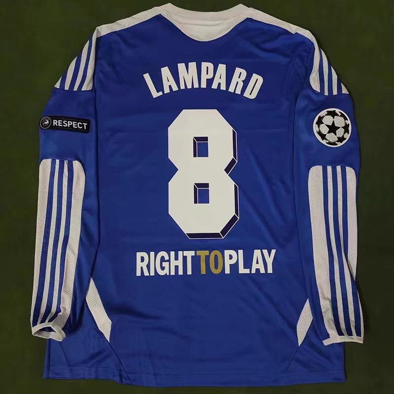 Königliches M Fußball Retro Langarmtrikot, Fußballtrikot Verein AC bar S Aufdruck einteilig.