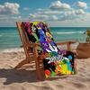 Custom Name Ultra-Soft Beach Towel with Rainbow Friends Theme,Ideal for Pool - Camping, Diving - Perfect Travel Essential, Vibrant Beach Towel.