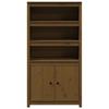 Highboard Honey Brown 80 x 35 x 154 cm Solid Pine Wood