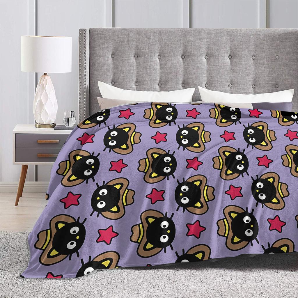 Cute Chococats Plush Blankets Students Black Cat Flannel Throw Blanket For Outdoor Super Soft Design Quality Bedspread Gift