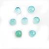 Natural Aqua Chalcedony Round Cabochon Loose Gemstone Lot 74 Pcs 7 MM 100 CT For Jewelry Making