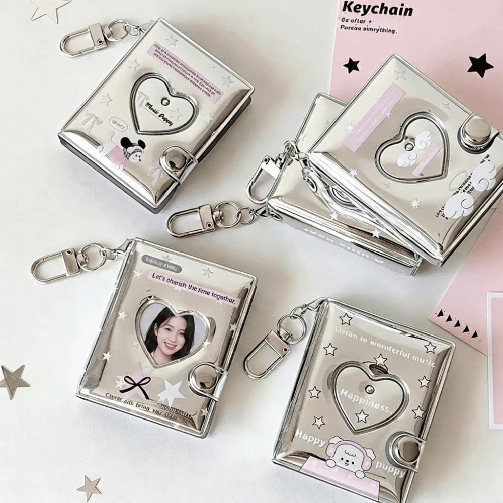 Clear Pocket Mini Photo Album Mini Size Album Keychain High Appearance Book Bag Pendant Daily Use