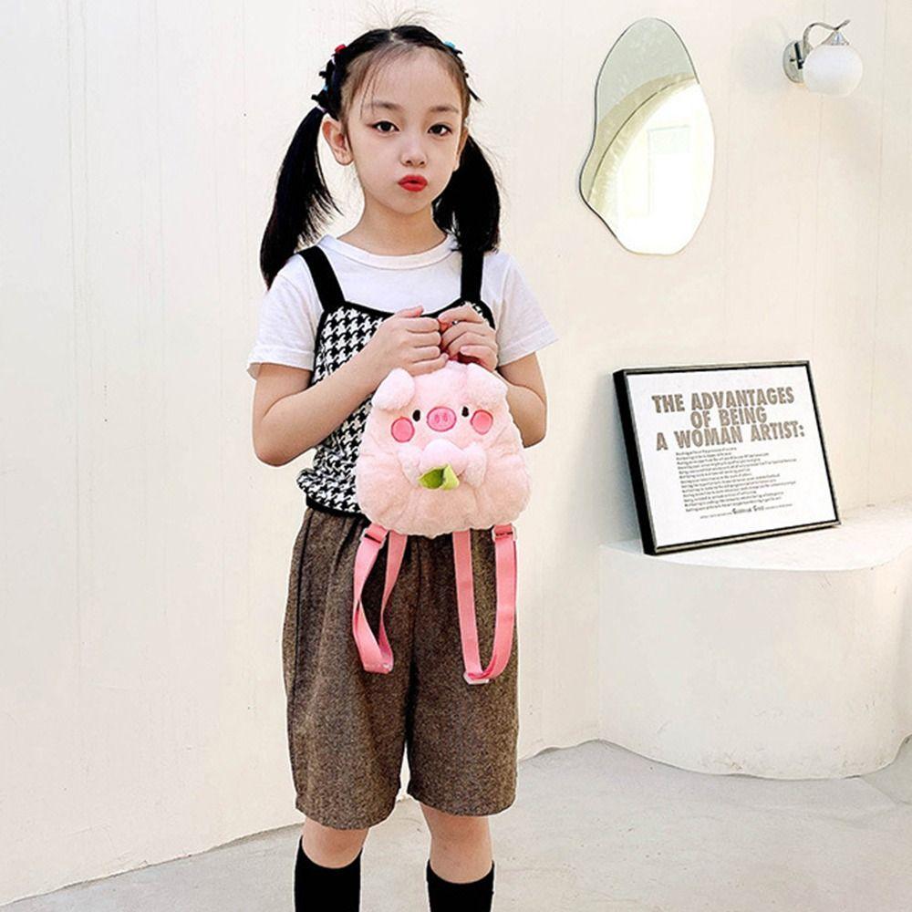 Penguin Cartoon Plush Backpack Pig Animal Plush Backpack Fashion Cartoon Plush Schoolbag Children