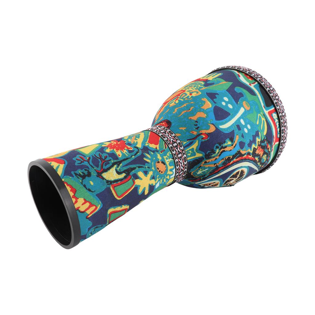 8 Inch African Drum PVC Drum Body Goatskin Drum Surface Lightweight Hand Clapping Drum Percussion Instrument Colorful