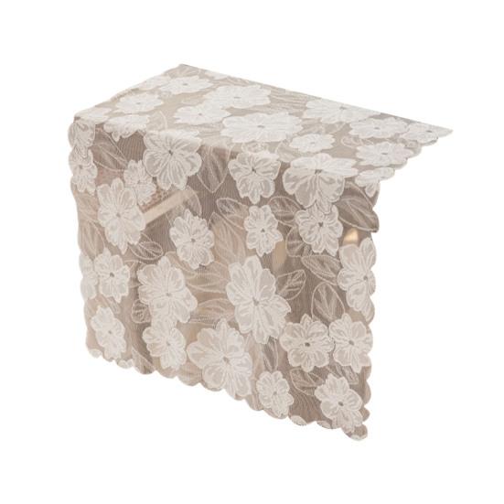 Spitzen Tischläufer Ausgestanzte Platzsets für Esstisch Kommode Buffet Dekor Faltenfreies Schutz-Tischdecke für Esstisch Zuhause Hochzeit Party