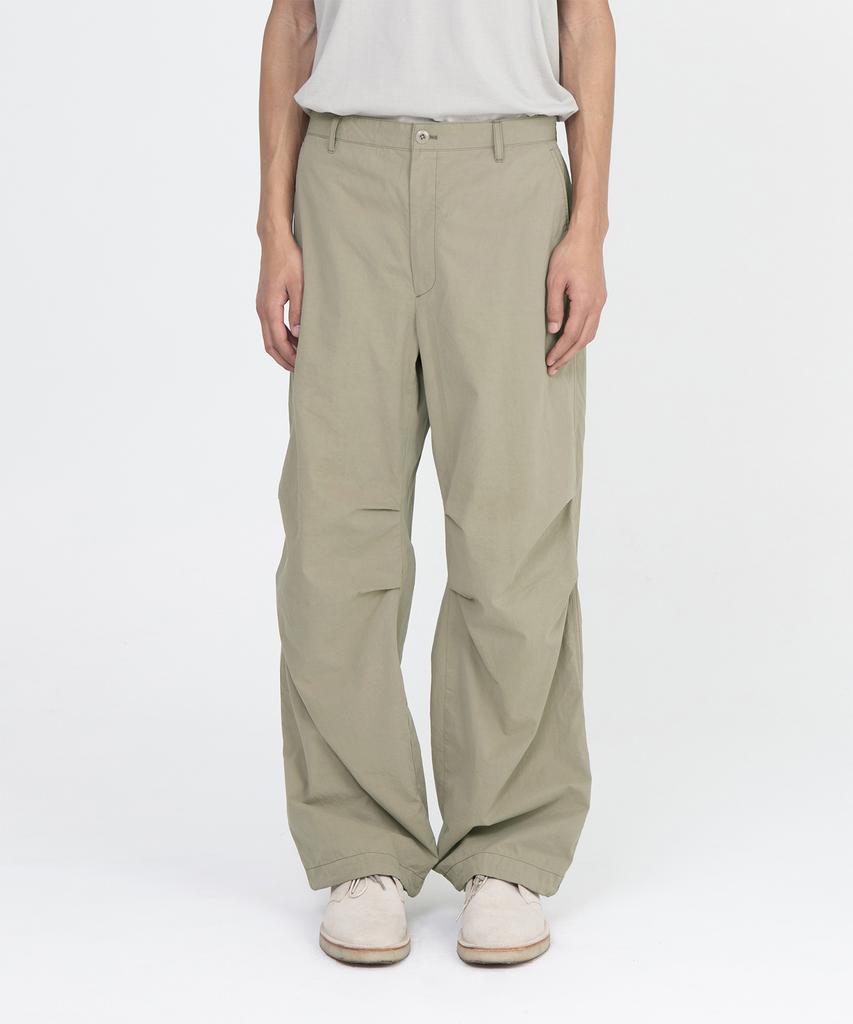 Beulaunyadeu Washed Parachute Pants, Dark Beige