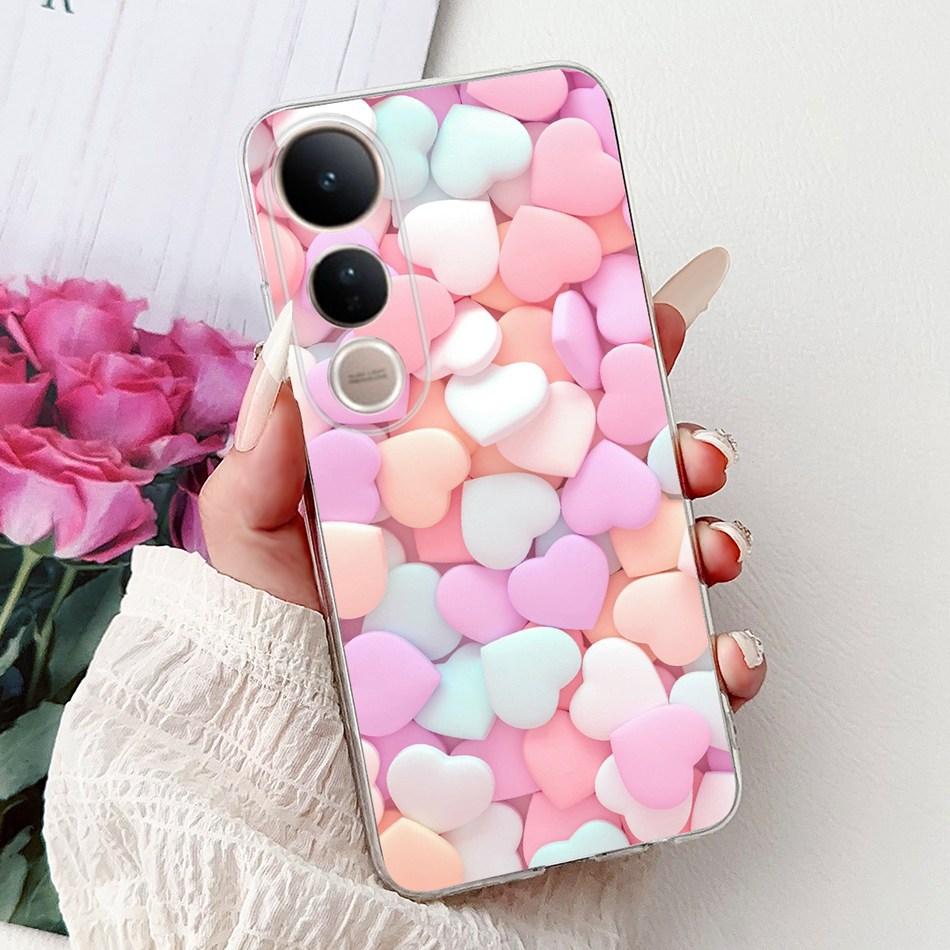 For Vivo V50 Lite V50 V2427 V2441 Elegant Floral Butterfly Phone Case For Vivo V50 V50lite 5G Soft Silicone TPU Cases