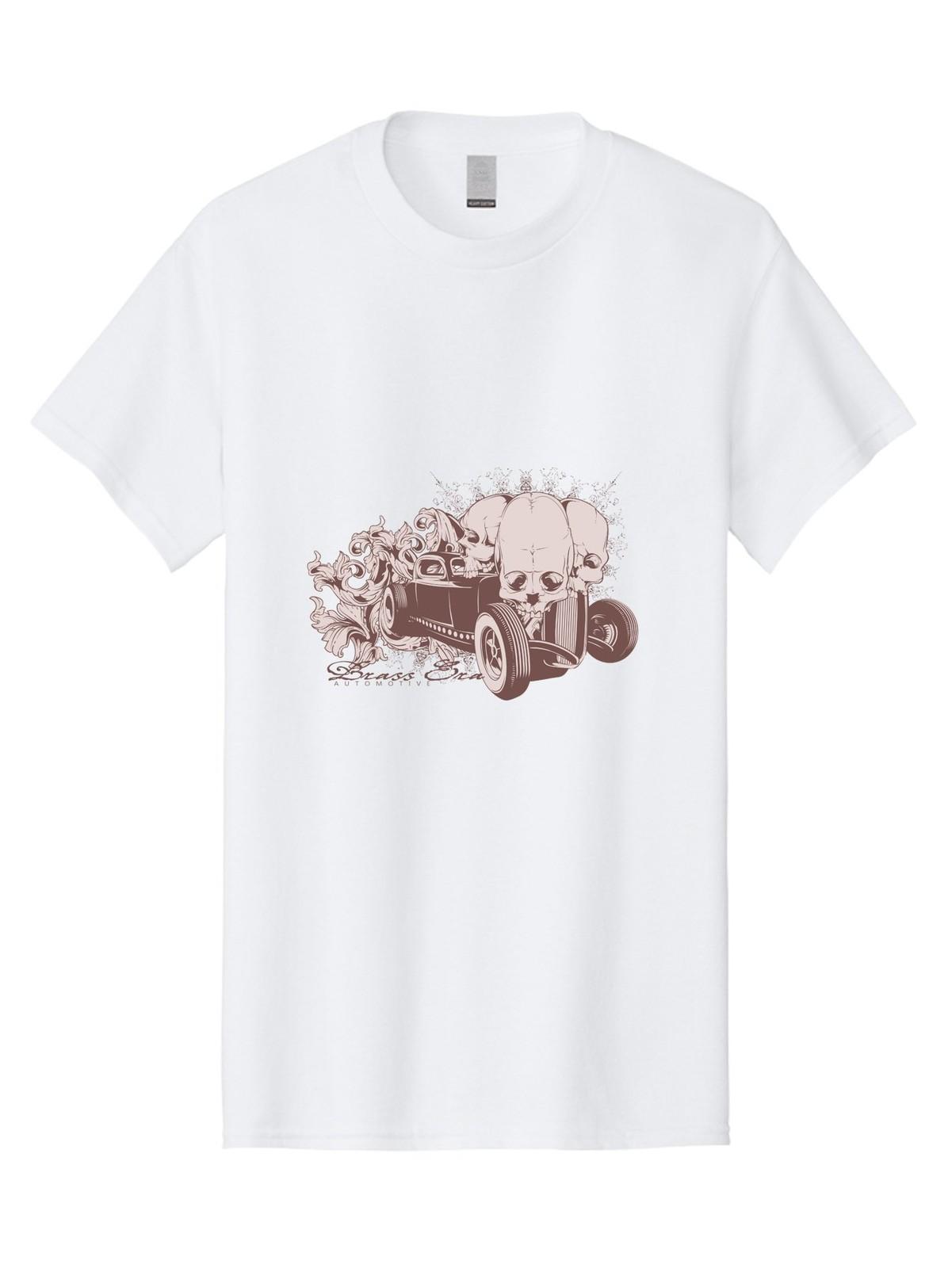Skull Drive Mens Graphic Tee, 100% Cotton, Casual Summer Wear S разноцветный