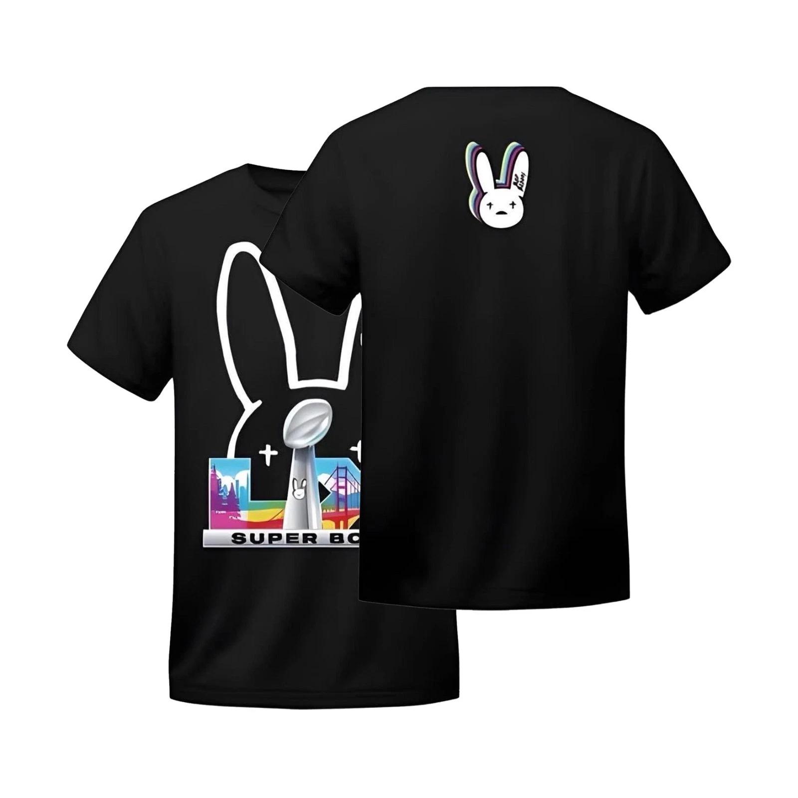 

B Bunny Football Tour Shirt Black Unisex S-3XL Q7451 2XL