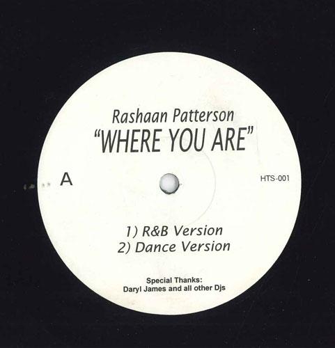 12inch Record RAHSAAN PATTERSON, CARL THOMAS - Where You Are HTS001 Not On Label 1997 UK Soul/Funk Used