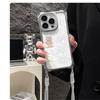 Lucky Cat Is Suitable for Apple 17 Mobile Phone Case 16pro Apple Couple Model with Lanyard.