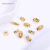 18K Gold Plated Tube Beads Spacer Beads,Supplies For Jewelry,Brass Stripe Beads DIY Bracelet Necklace Making Findings Wholesale