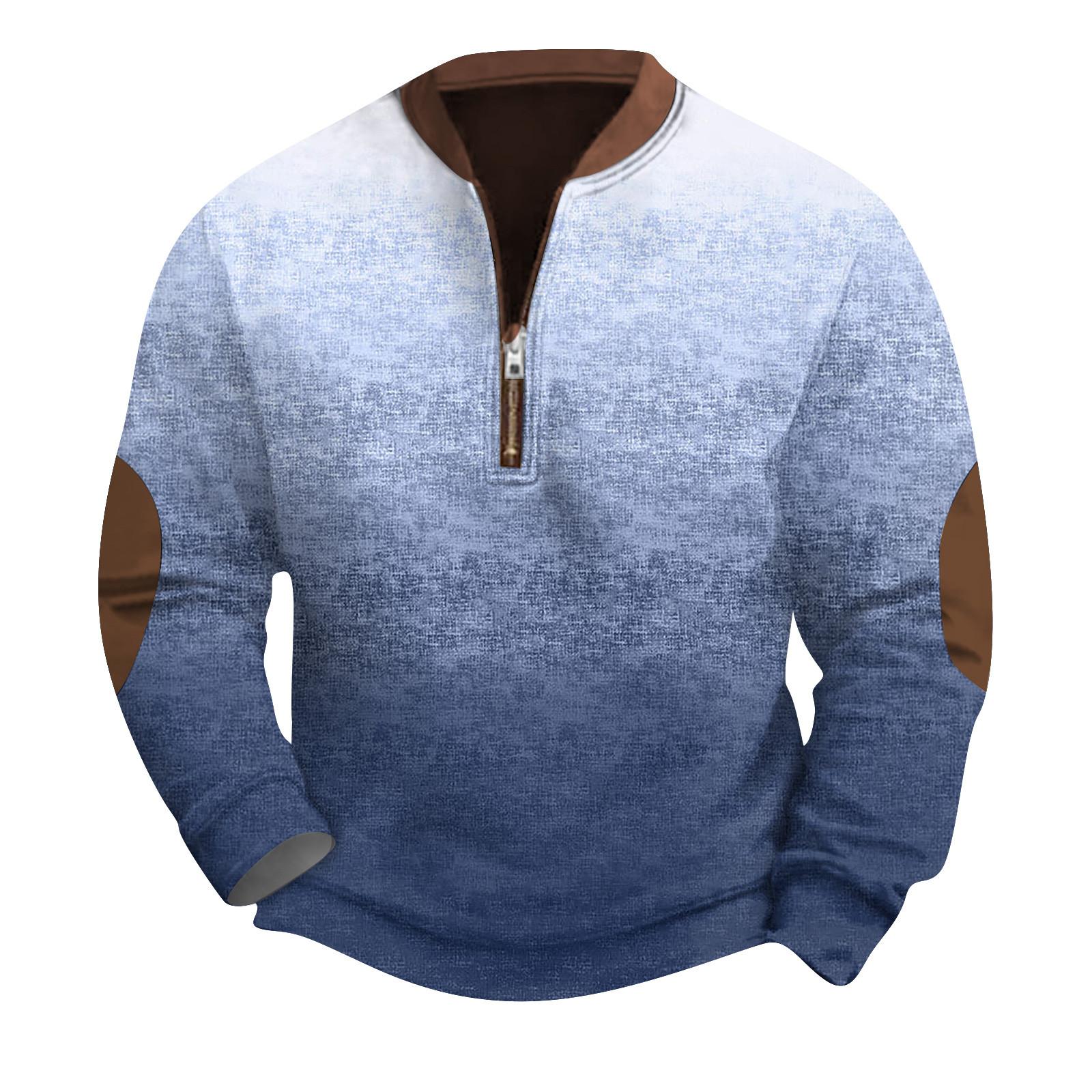 

Чоловічий світшот у стилі ретро з градієнтним принтом L