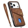 Retro Multi Functional Vertical Card Solt Wallet Leather Case For iPhone 17 Pro Max 16 Plus 15 14 13 12 11 17air Strap Bag Cover