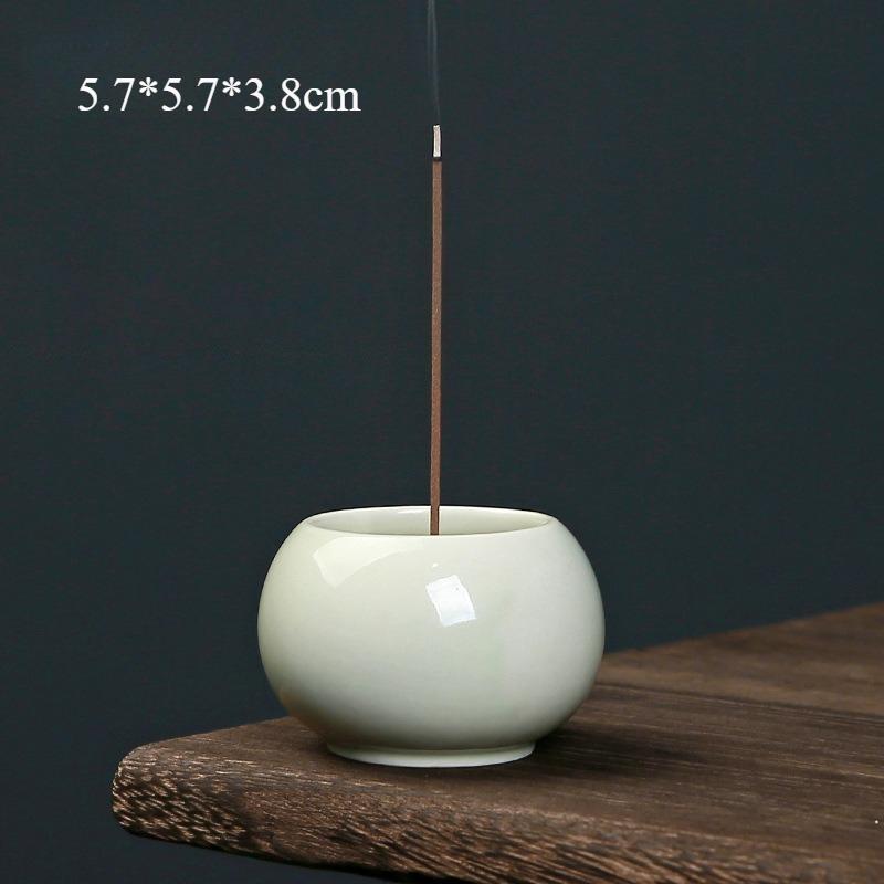 Small Ceramic Stick Incense Burner Colorful Meditation Ornaments Sandalwood Incense Holder Tea Ceremony Fragrance Smoke Stove
