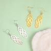 LIKGREAT Stainless Steel Celtic Infinity Knot Dangle Earrings for Women Lady Elegant Hook Charms Good Luck Jewelry New Year Gift