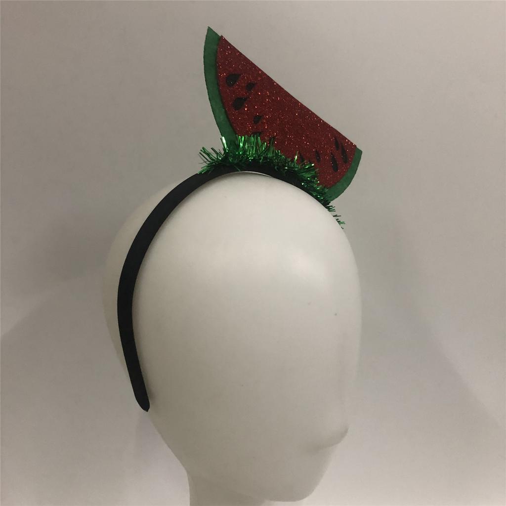 Hawaiian Tropical Fruit Theme Headpiece Vacation Hairhoop with Glittering Powder for Party Enthusiasts and Summer Lover