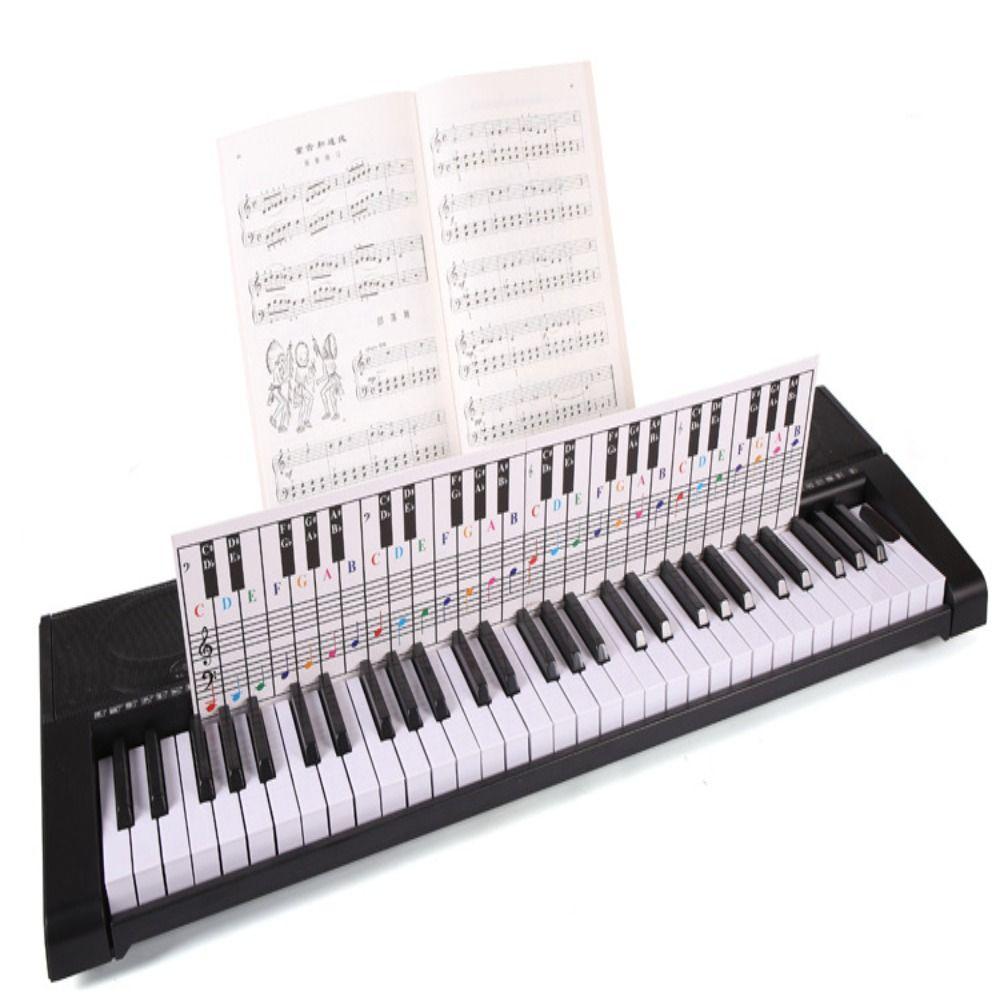 Beginners Gift Keyboard Note Card 61/88 Keys Piano Learning Tool New Piano Chord Chart