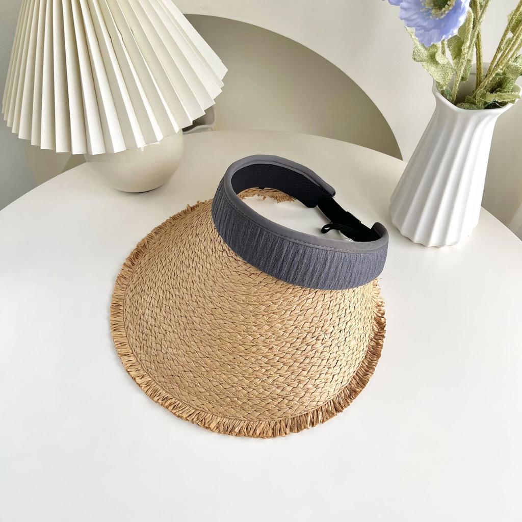 Hat Women'S Lace Edge Straw Hat Summer New Style Travel Strap Japanese Strap Sweet Sunshade Hat Outdoor Fisherman'S Hat