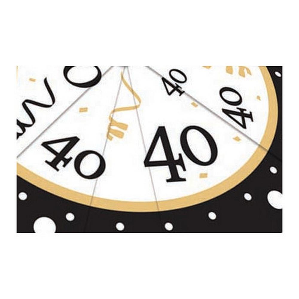 Bristol Novelty 40th Birthday Drink Umbrellas (Pack of 12)