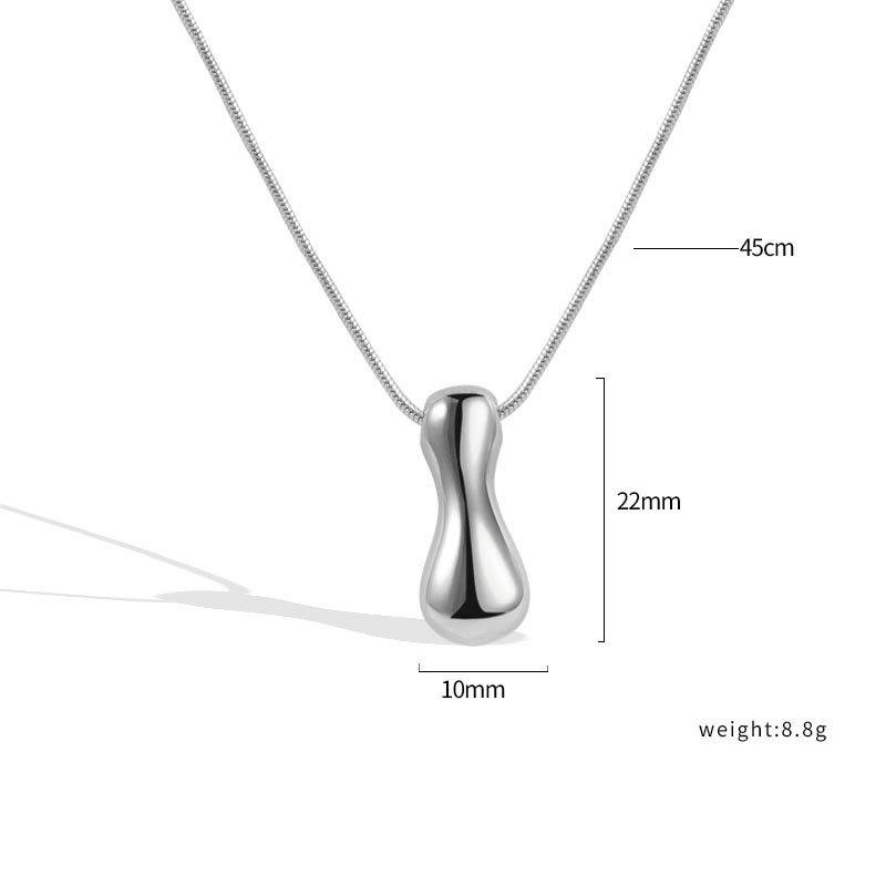VENTFILLE 925 Sterling Silver 26 Letters Necklace For Women Gift Smooth Cute Balloon Jewelry Accessories Dropshipping Wholesale
