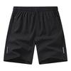 Sports Shorts Reflective Strips XS-4XL Zipper Ice Silk Pants Four-way Elastic Five-quarter Pants