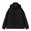 Men Fake Two Loose Work Jackets Trendy Plankton Hooded Charge Top Coat