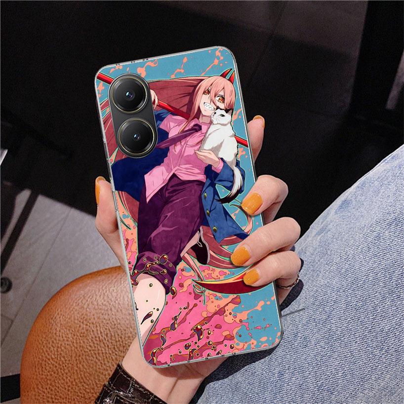 C-Chainsaw Mans Power Phone Case For Xiaomi Poco X7 X6 X5 Pro F7 Ultra Redmi 15C 15 13C 13 12C 12 10 10A 10C 9 9A 9C 9T Cover Po