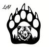 Large Brown Bear Wall Sculpture Metal Hollow Out Art Rustic Forest Landscape Hanging with Paw Nature Inspired Home Ornament Prints Iron Sign