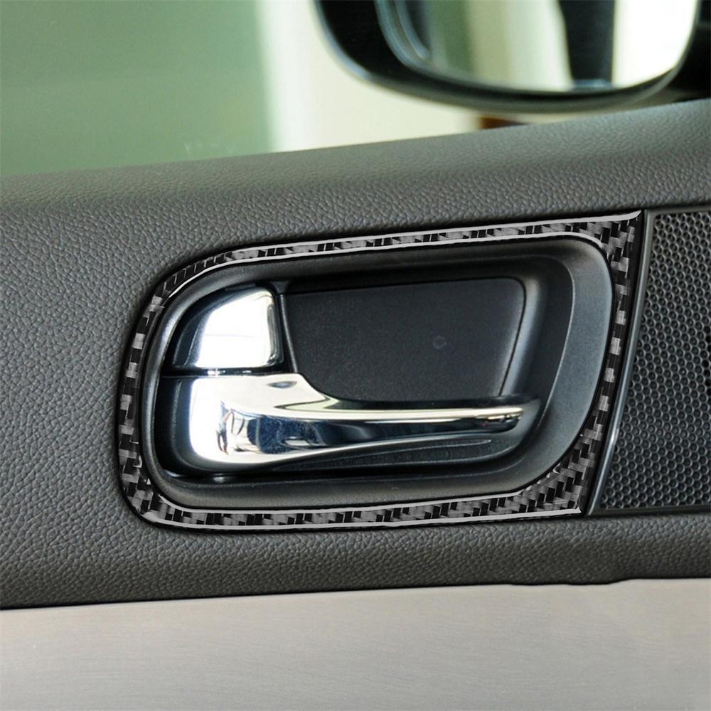 Real Carbon Fiber Car Interior Door Handle Cover Trim For Infiniti G37 2007-2013