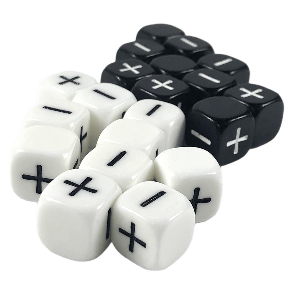 

Набор математических кубиков для детей — аксессуары для кубиков сложения и вычитания — шестигранные кубики со знаками плюс и минус opaque multi 20pc