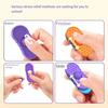 4Pcs/Set Silicone Fidget Slider Sensory Toy Focus Aid Anxiety Stress Relief Textured Slider Toy Decompression Rolling Ball Slider Toy