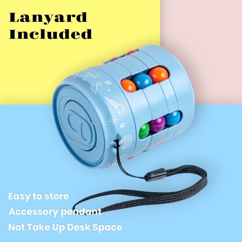 Magic Beans Cube Rotating Puzzle Fidget Toys, Stress Reduction Toys Fingertip Gyro, Fidget Spinner for Adult Anxiety Relief Therapy