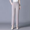 Summer Women's Pants Middle-aged and Elderly Women's Pants Elastic High Waist Loose Grandmother Cropped Pants