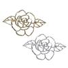 Women Brooch Hollow Rose Flower Design Polished Finish Brooch Pin Dress Coat Sweater Badge Versatile Fashion Accessory