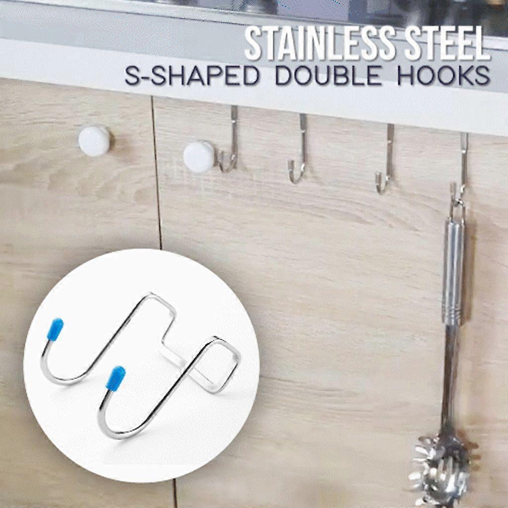 4 Solid Hook-shaped 304 Stainless Steel Hooks