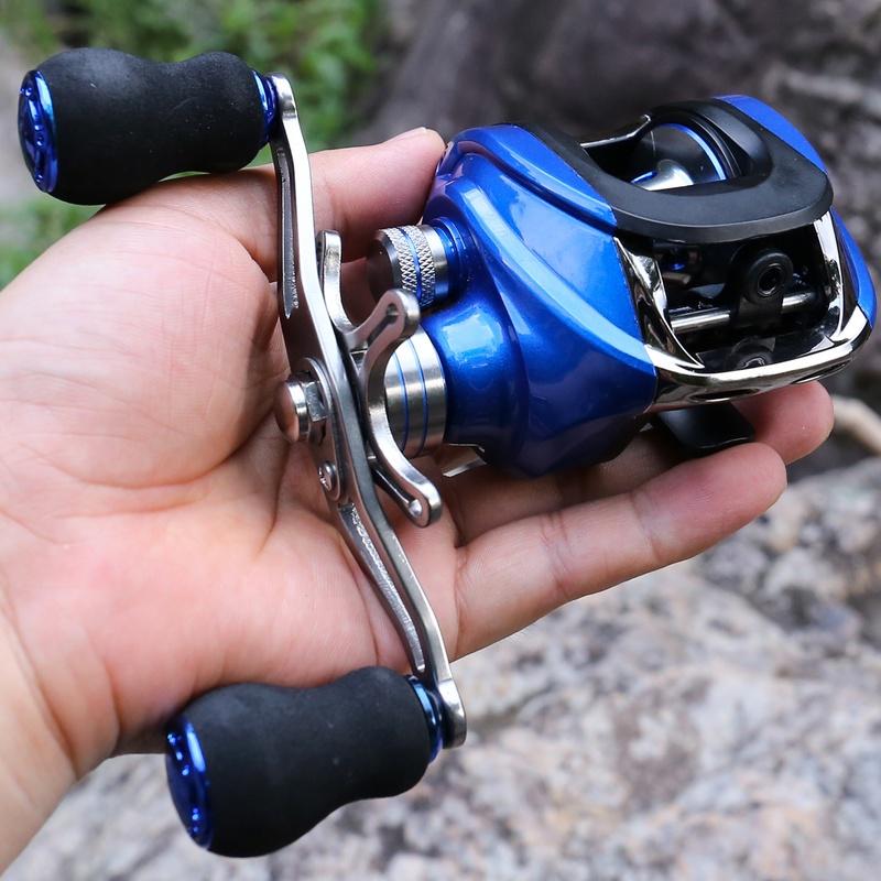 SOUGAYILANG Baitcasting Angelrolle 17 + 1BB 6.3:1 Übersetzungsverhältnis Casting Rollen Bass Karpfen Angelrolle