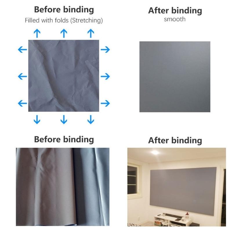 Professional Projector Screen Foldable Design 30°Viewing Angle Improved Brightness For Home Theater Optical Coated
